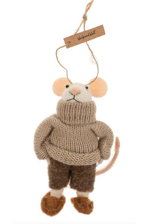 Mouse in Cozy Outfit Ornament
