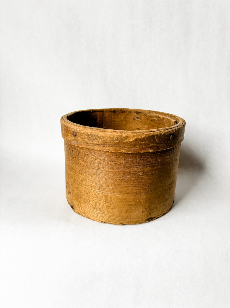 Antique Wooden Cheese Box