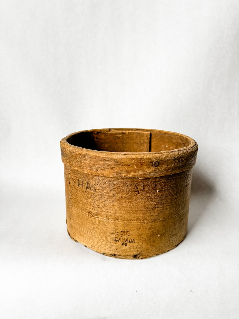Wooden Cheese Box Antique