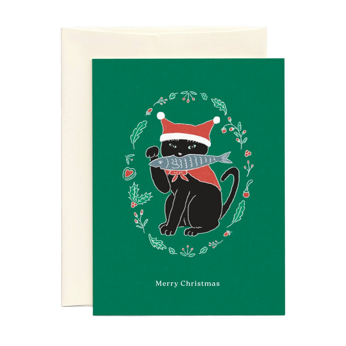 Black Cat - Christmas Card
