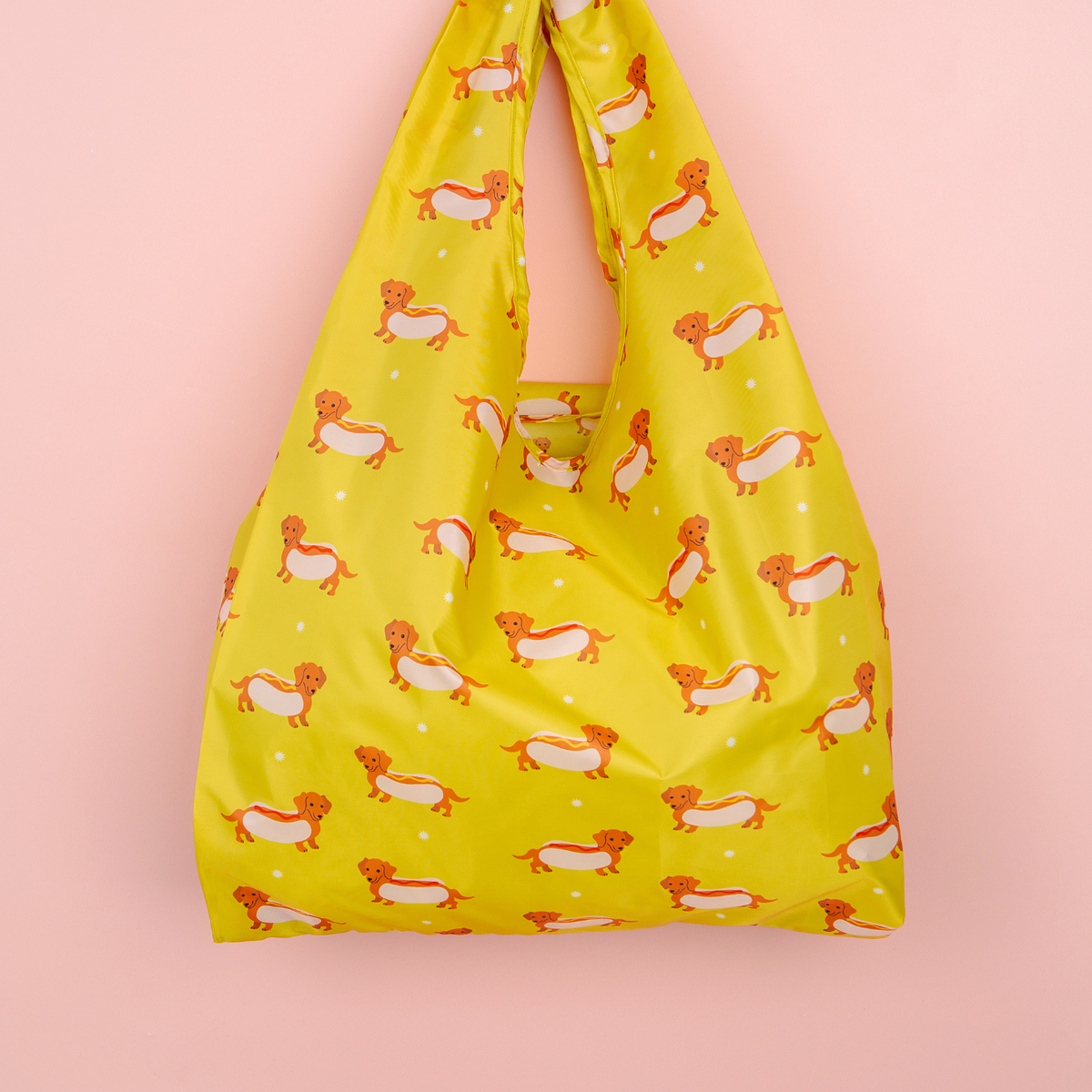 Weiner Dog Foldable Nylon Tote