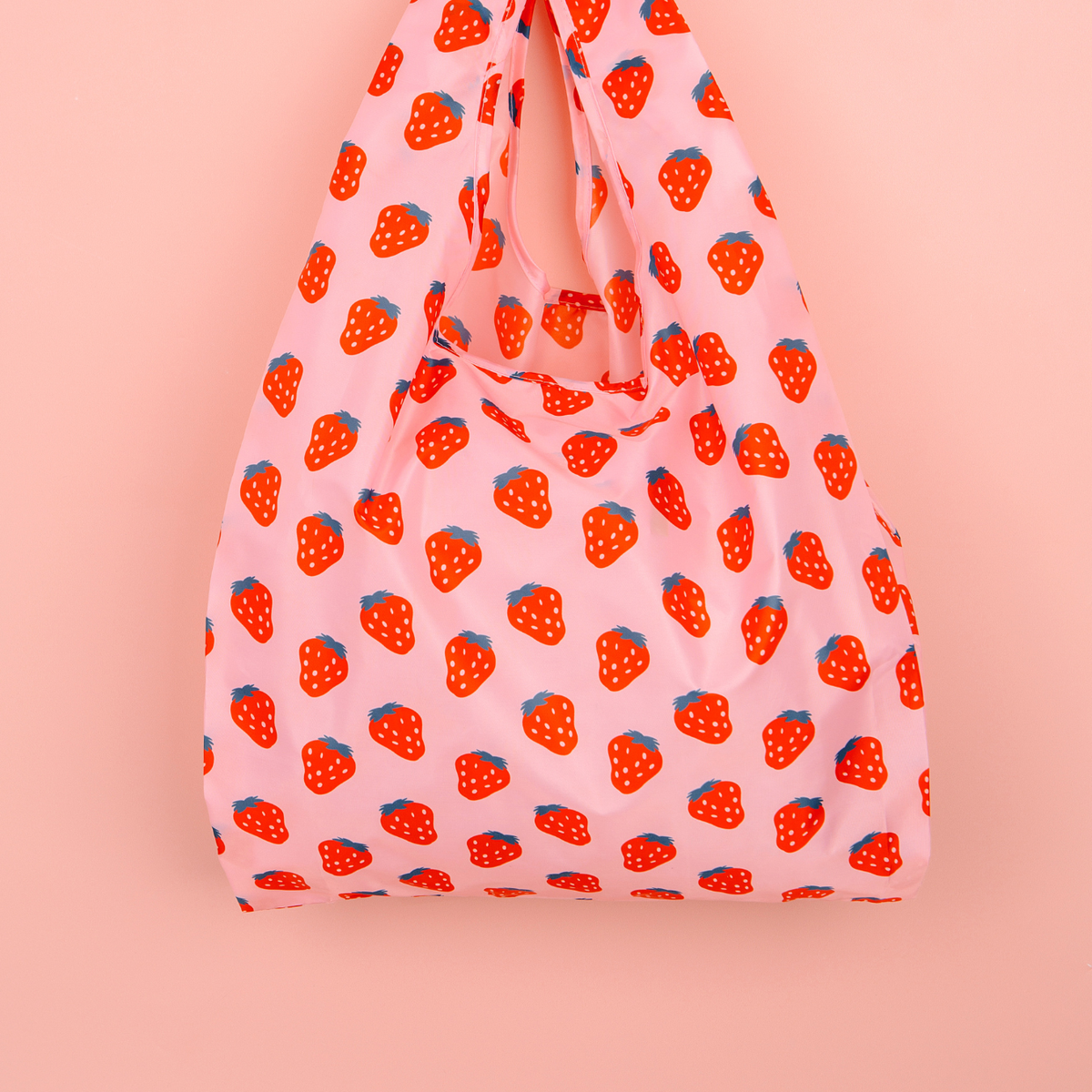 Strawberry Foldable Nylon Tote