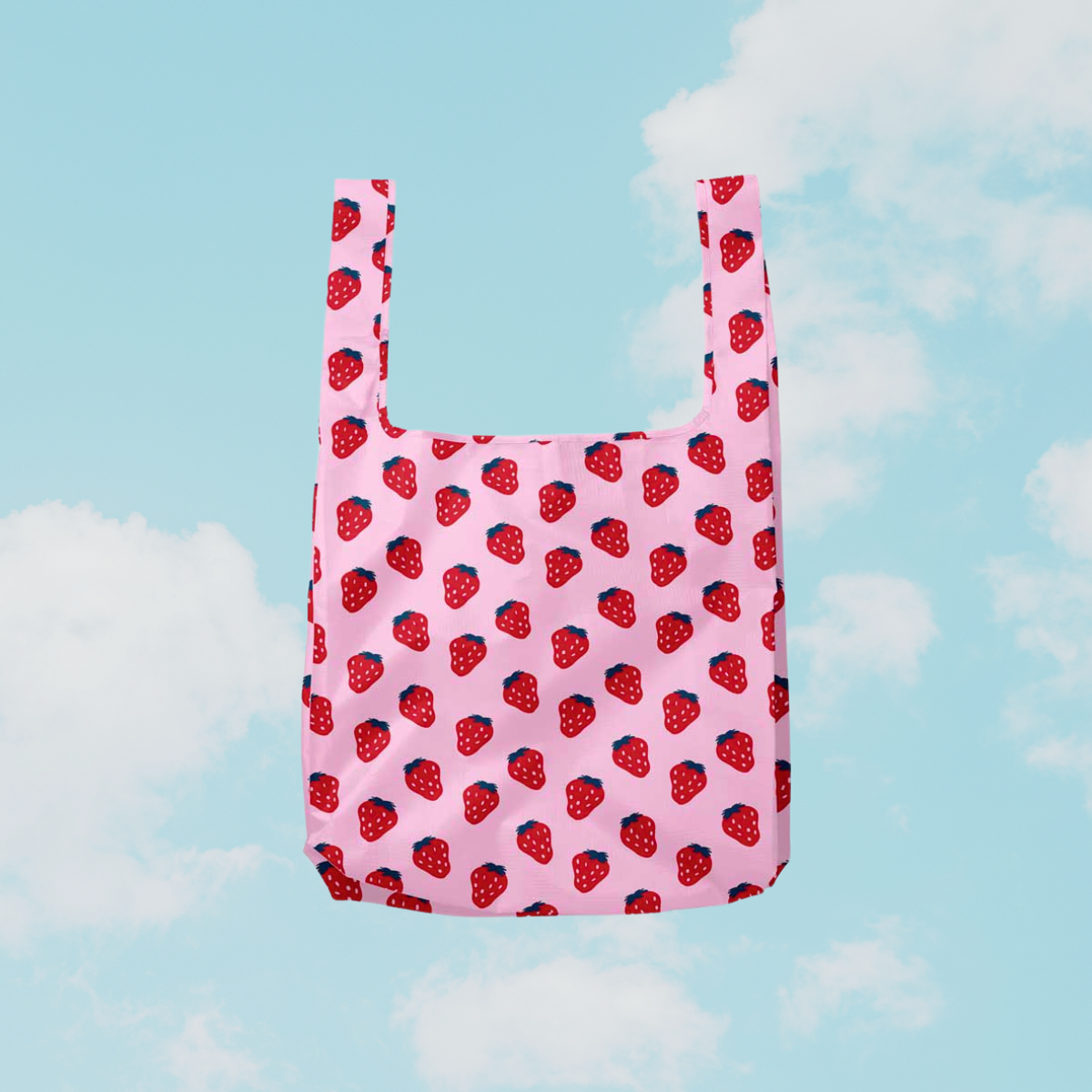 Strawberry Foldable Nylon Tote