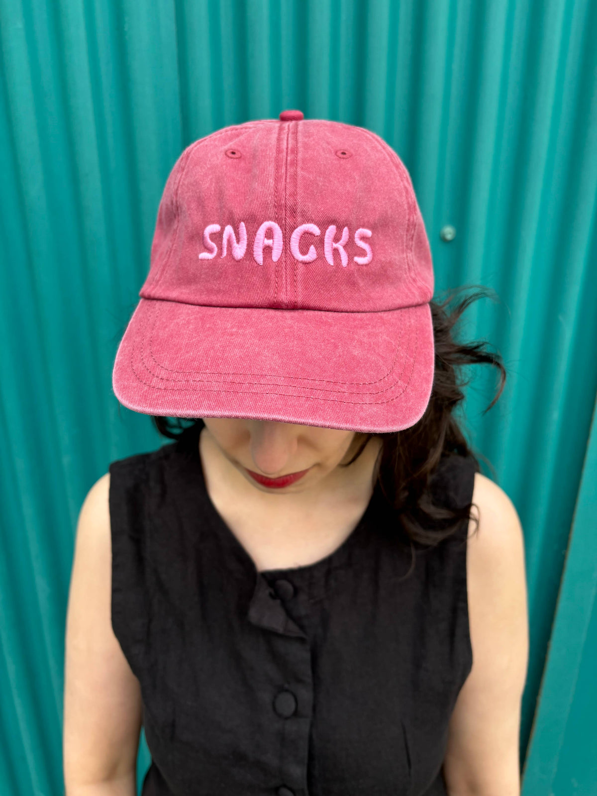 SNACKS baseball cap Pink on raspberry Pink