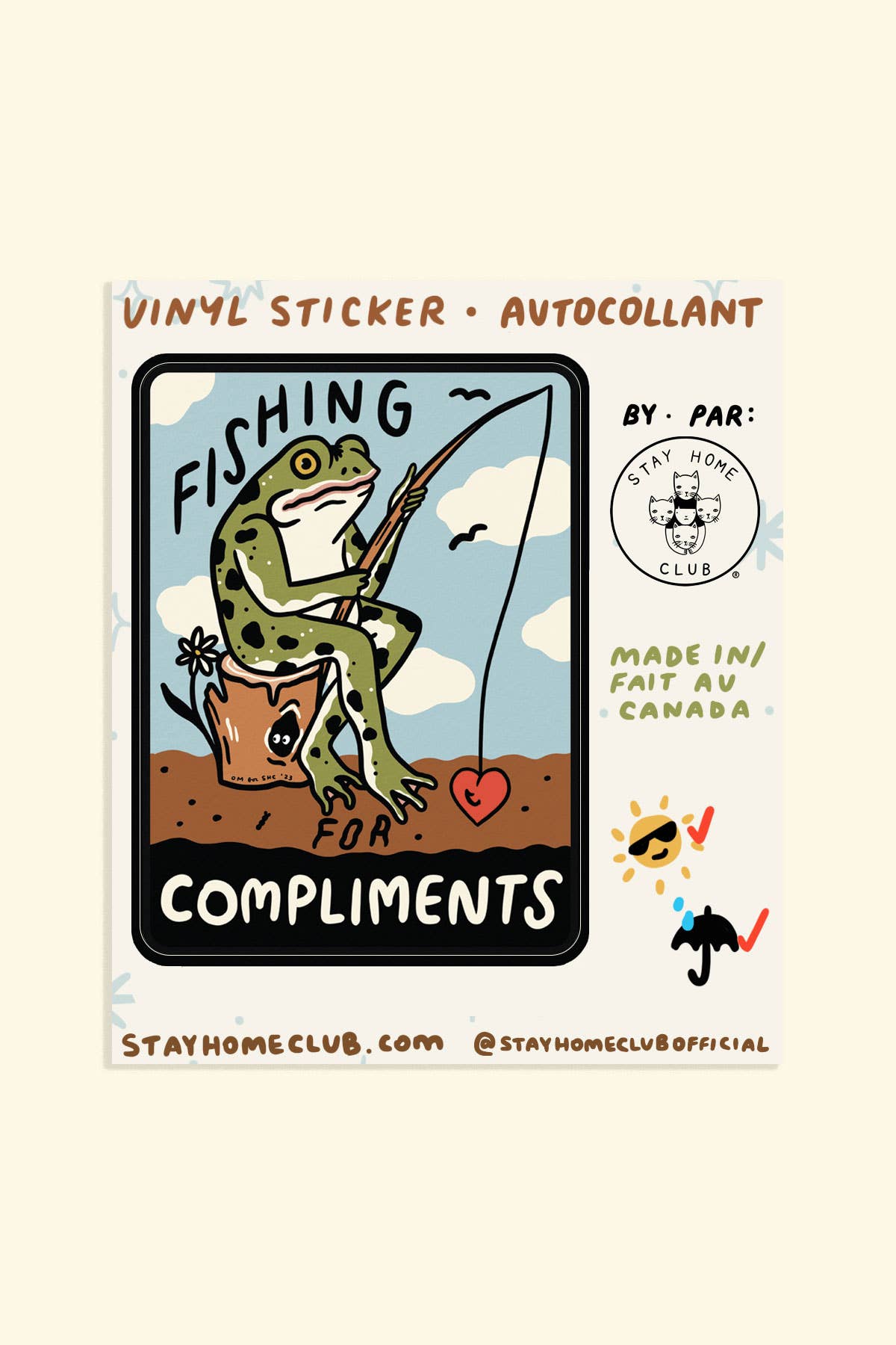 Fishing for Compliments Sticker | Waterproof Vinyl Sticker