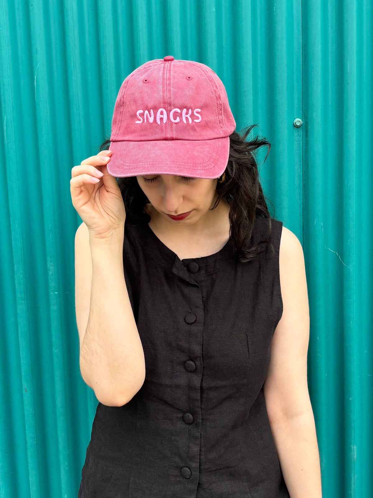 SNACKS baseball cap Pink on raspberry Pink