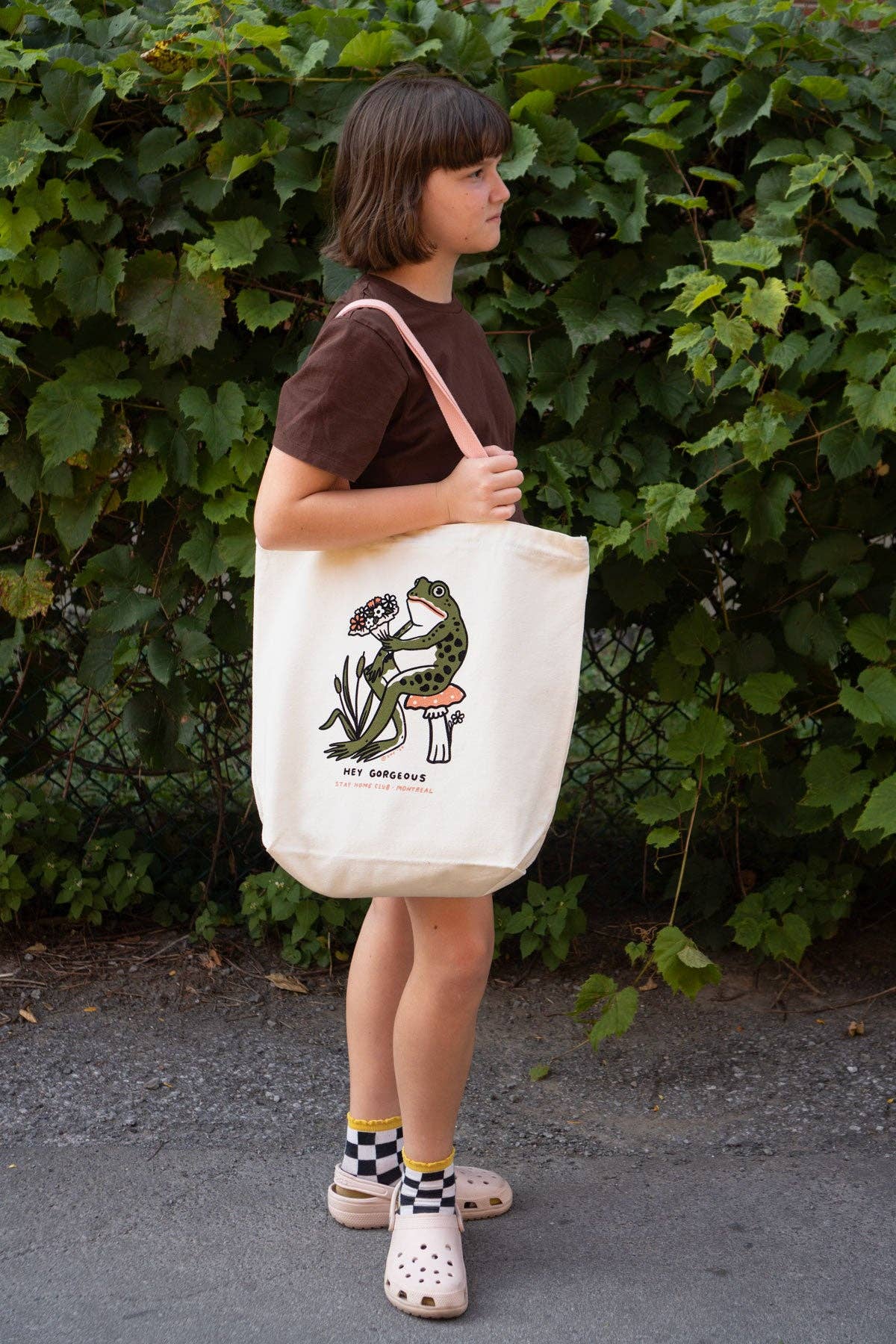 Hey Gorgeous Big Zip Tote | Huge Zippered Canvas Tote