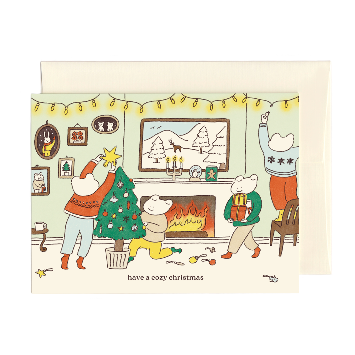 Cozy Fireplace – Christmas Card