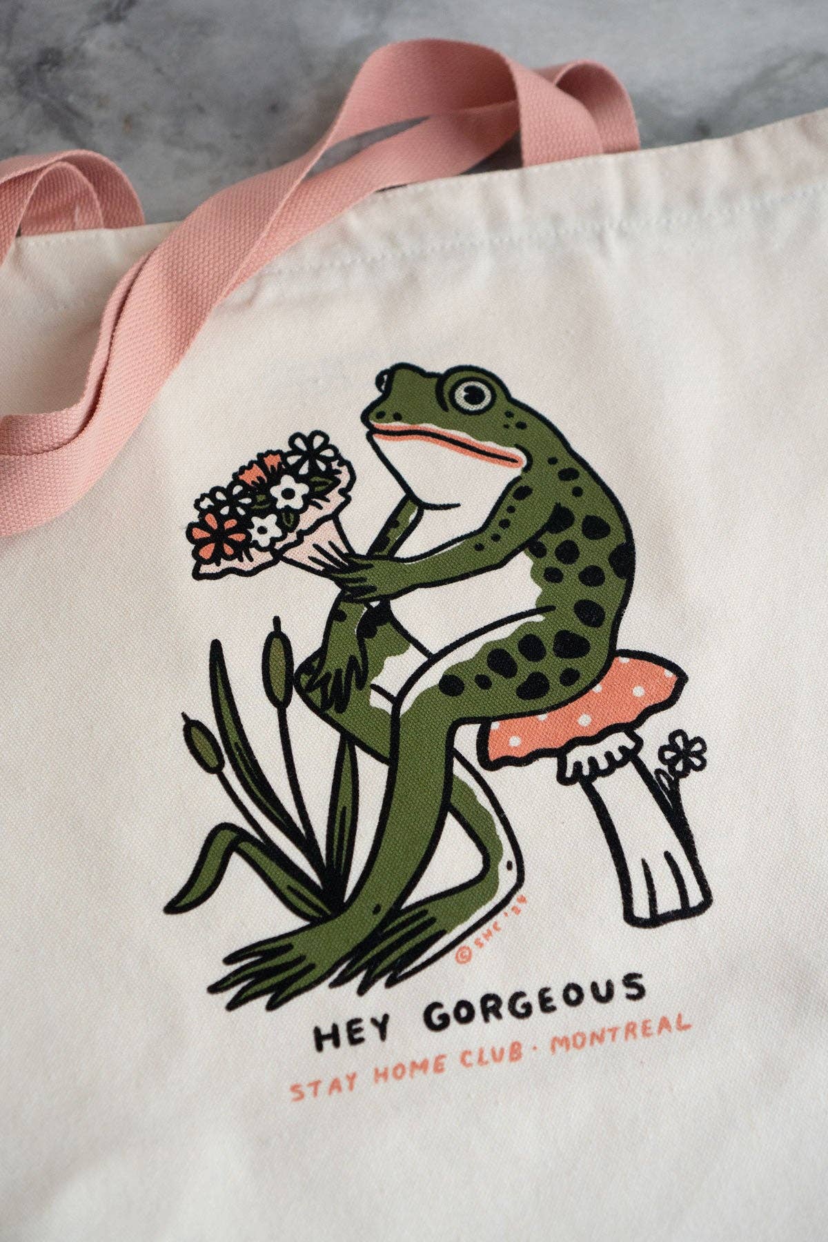 Hey Gorgeous Big Zip Tote | Huge Zippered Canvas Tote