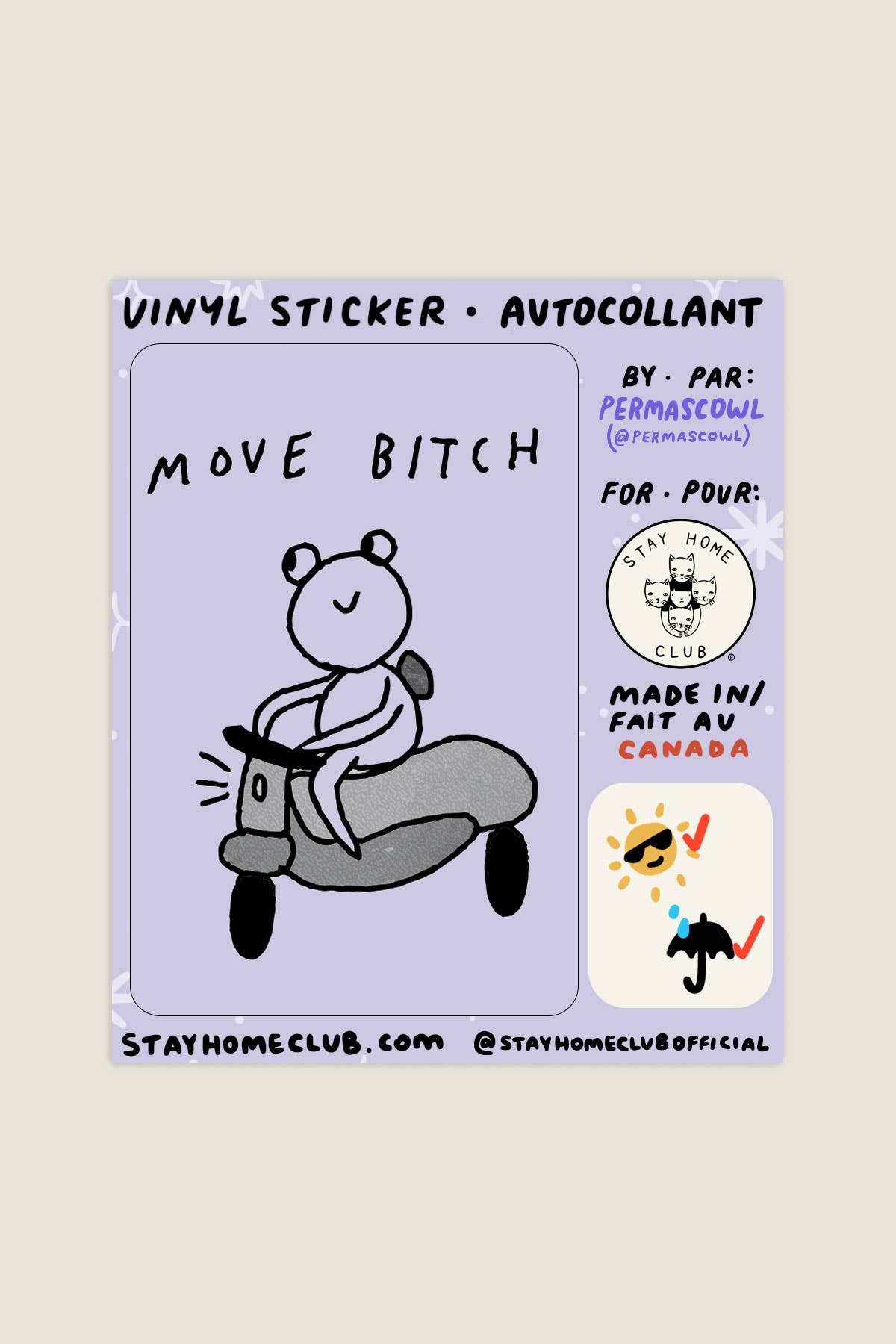 Move B**** | Waterproof Vinyl Sticker