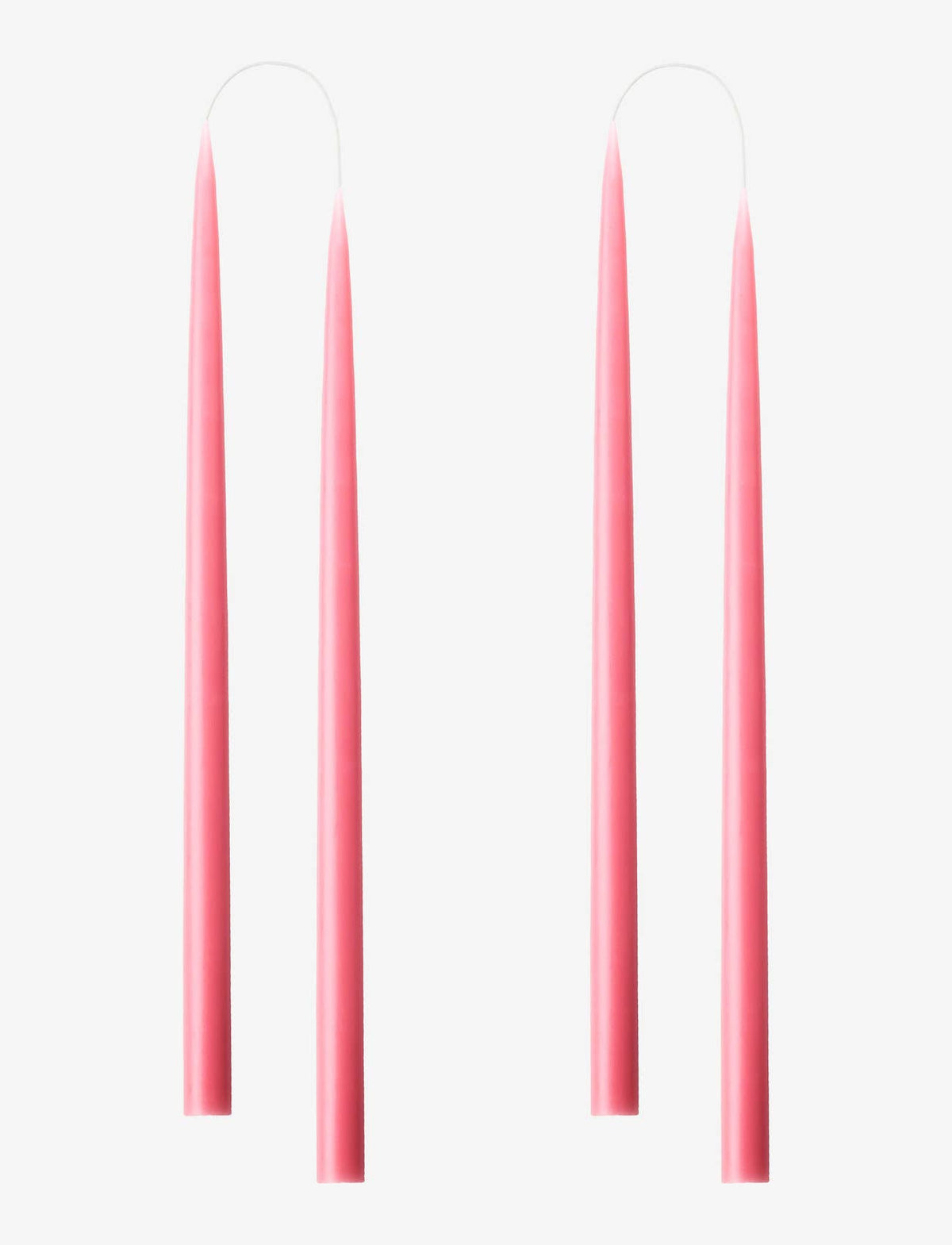 Pair of Hand-Dipped Danish Tapers -Pastel Rosa