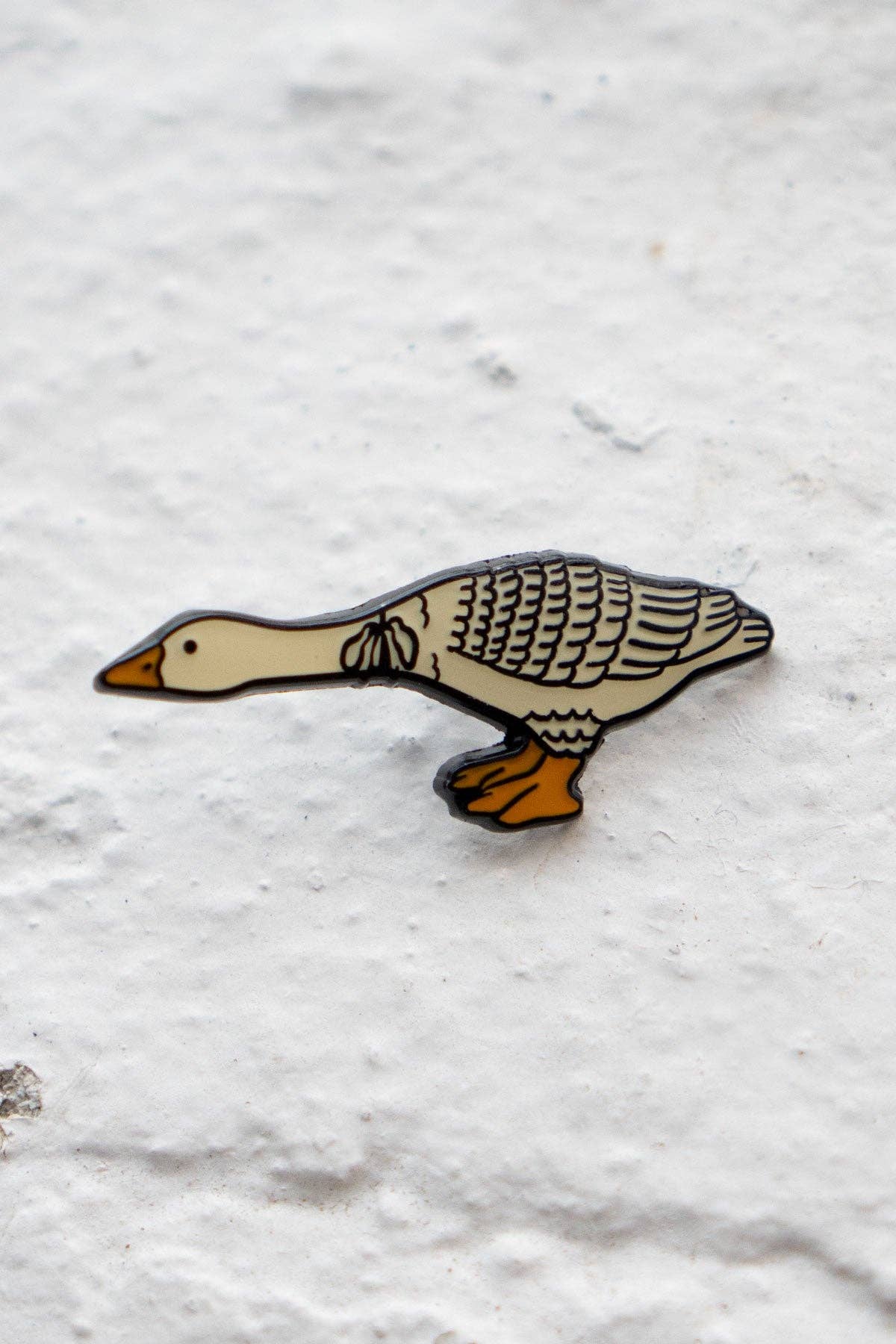 Reaching Pin | Cute Goose Enamel Lapel Pin