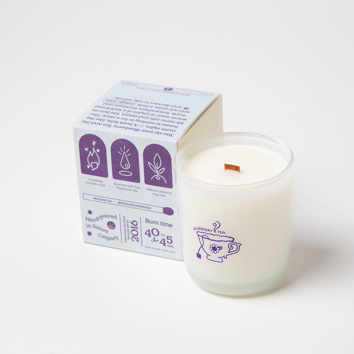 Blueberry Tea - Blueberry, Amber & Vanilla 8oz Candle