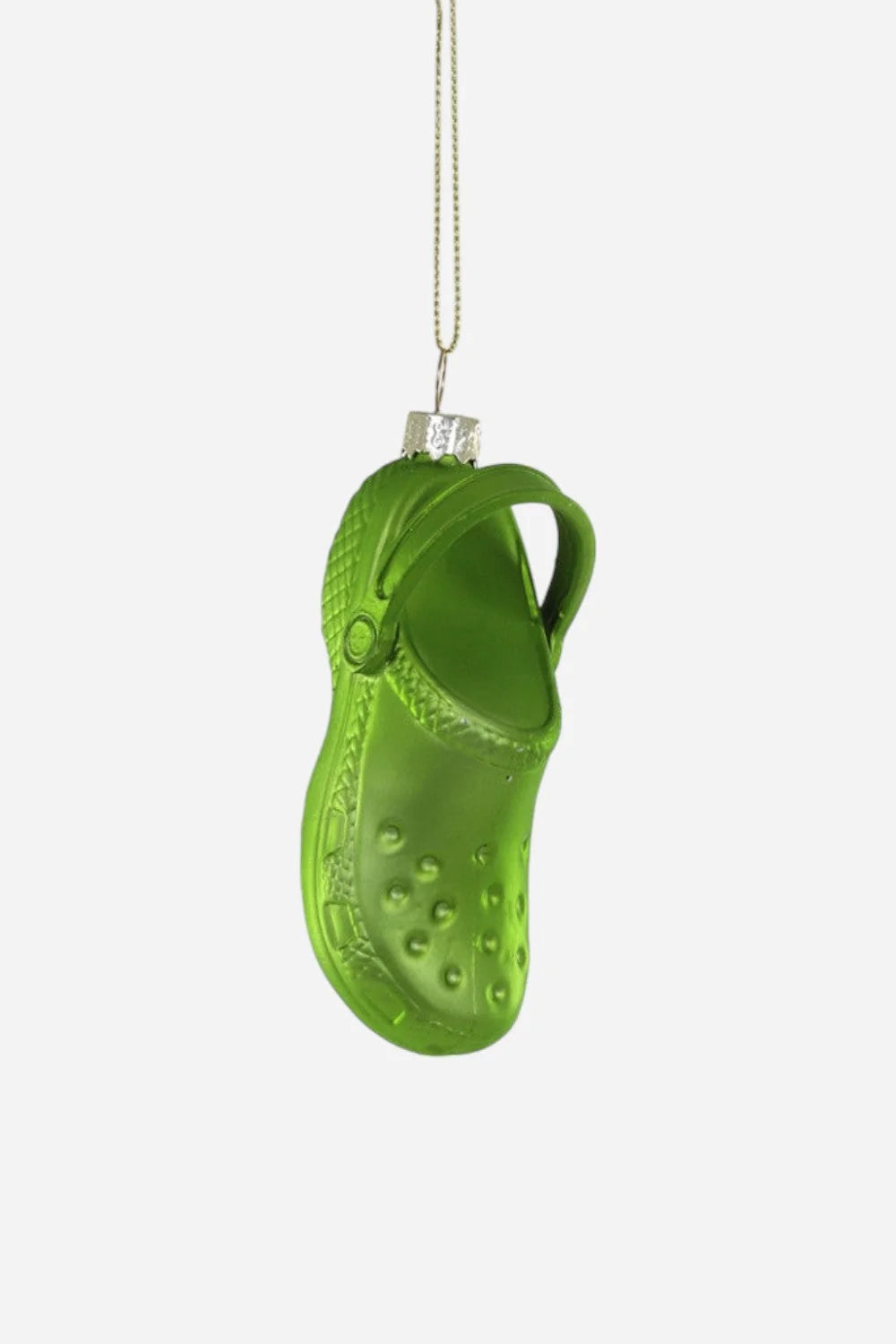 Green Croc Glass Ornament