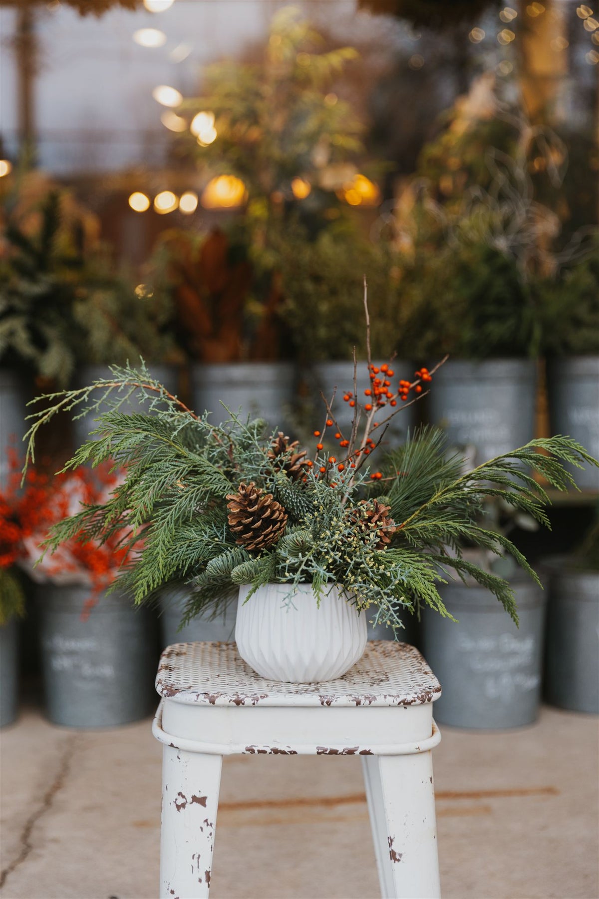 Wintery Vase Arrangement