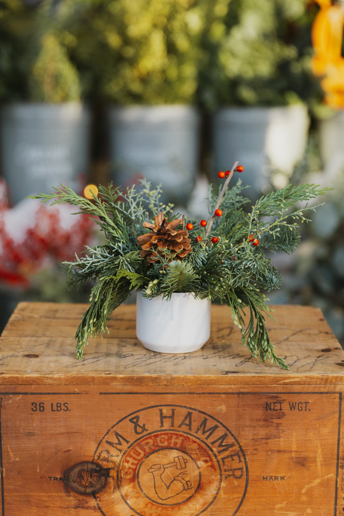 Wintery Vase Arrangement