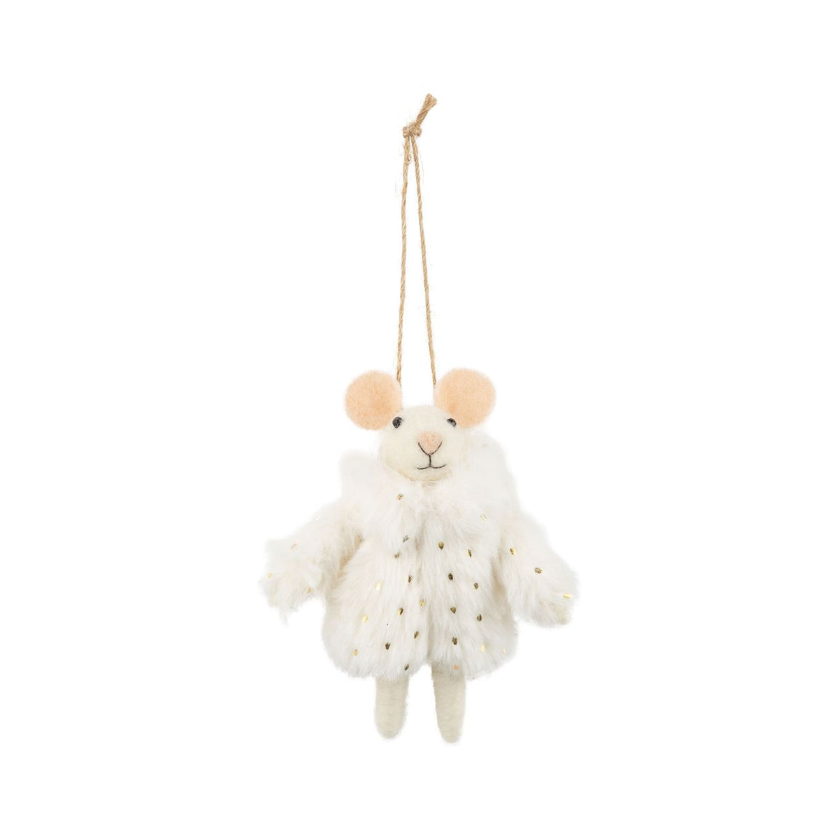 Mouse in Fluffy White Coat