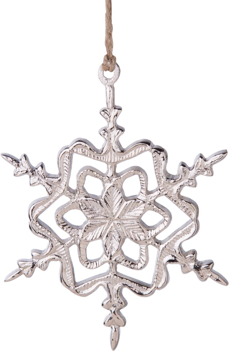 Silver Metal Snowflake Ornament