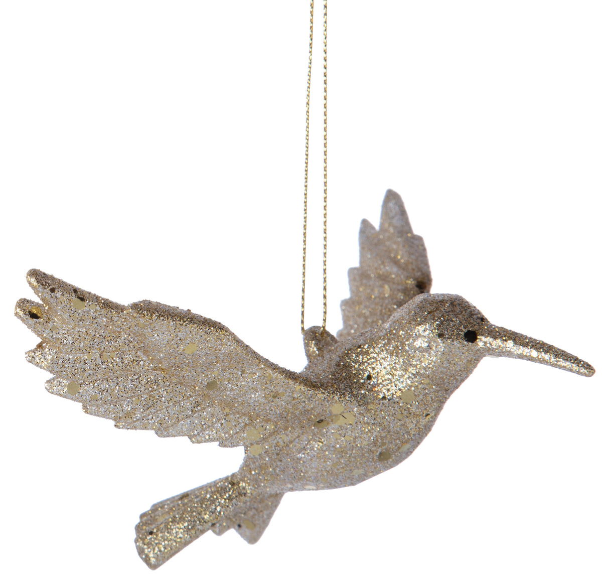 Gold Glitter Hummingbird
