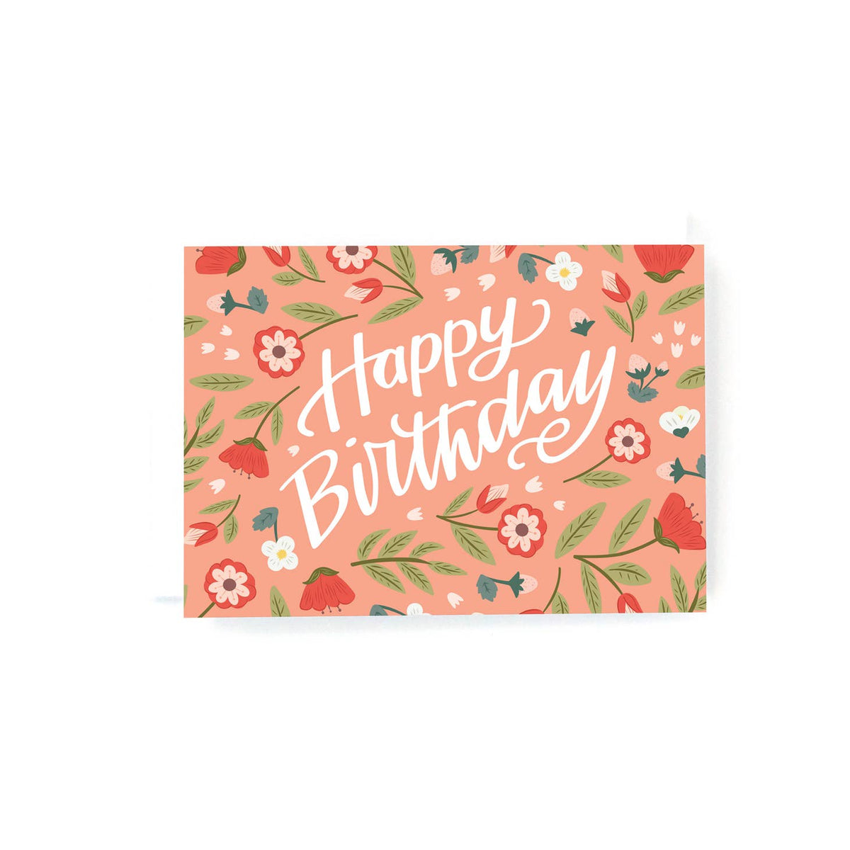 Pink Florals Mini Birthday Card