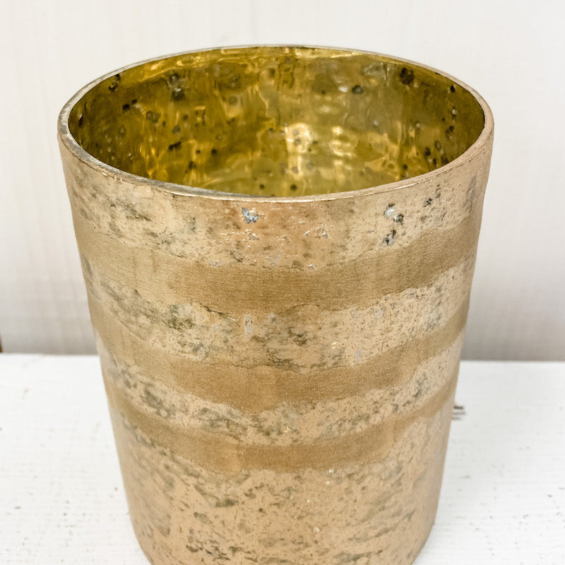 Living Fresh Flower and Plant Studio - Gold Mercury Glass Vase