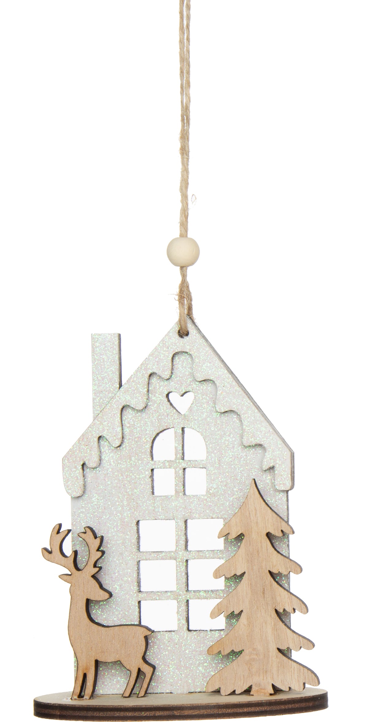 Wooden House Ornament