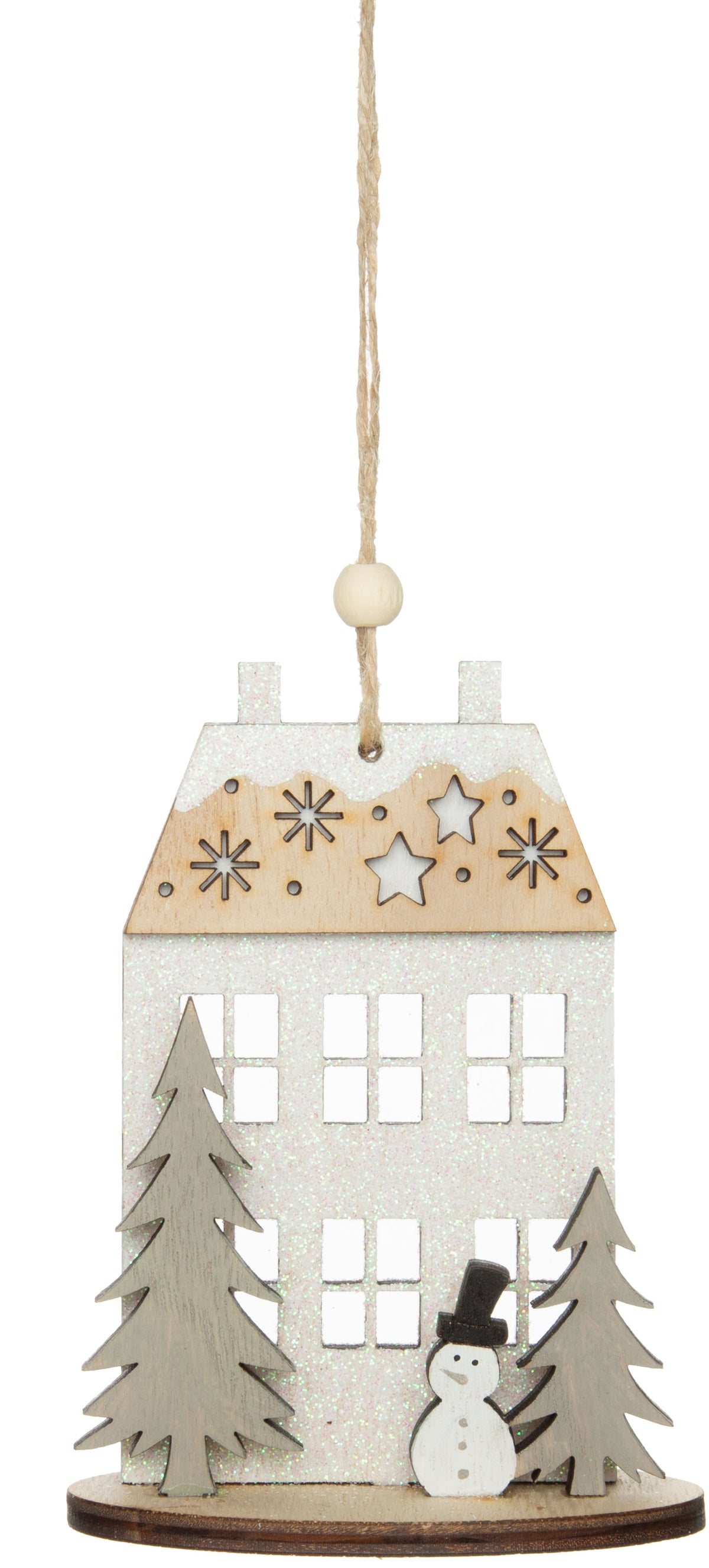 Wooden House Ornament