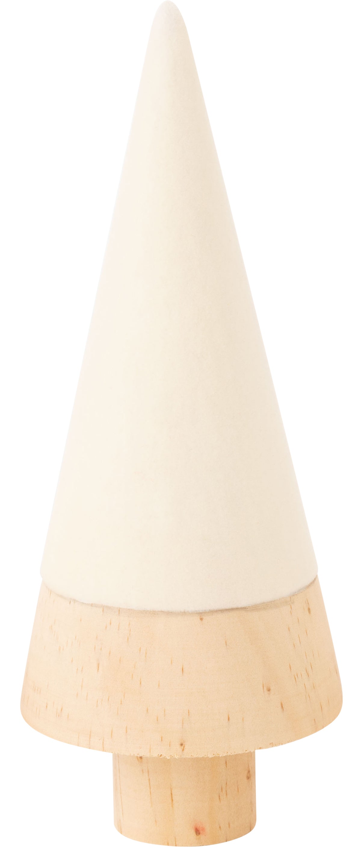 White Topped Wooden Cone Tree