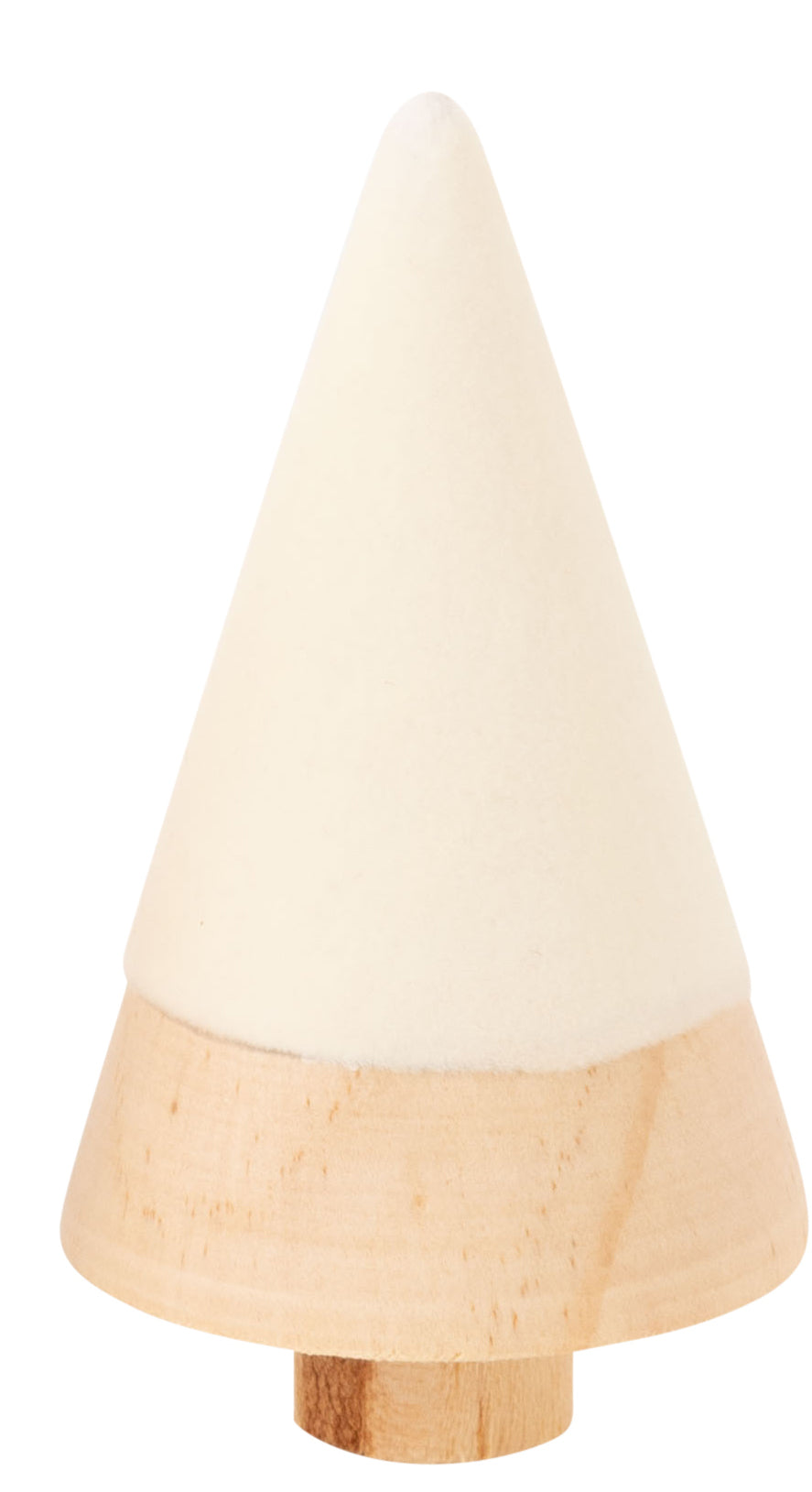 White Topped Wooden Cone Tree
